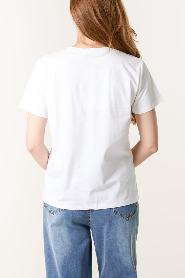 Qed London 'Cherries' Embellished Leopard Print T-Shirt