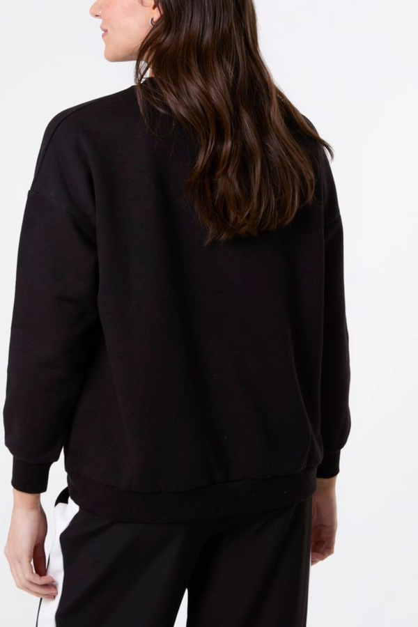 Qed London Colourful Abstract Face Stitch Sweatshirt