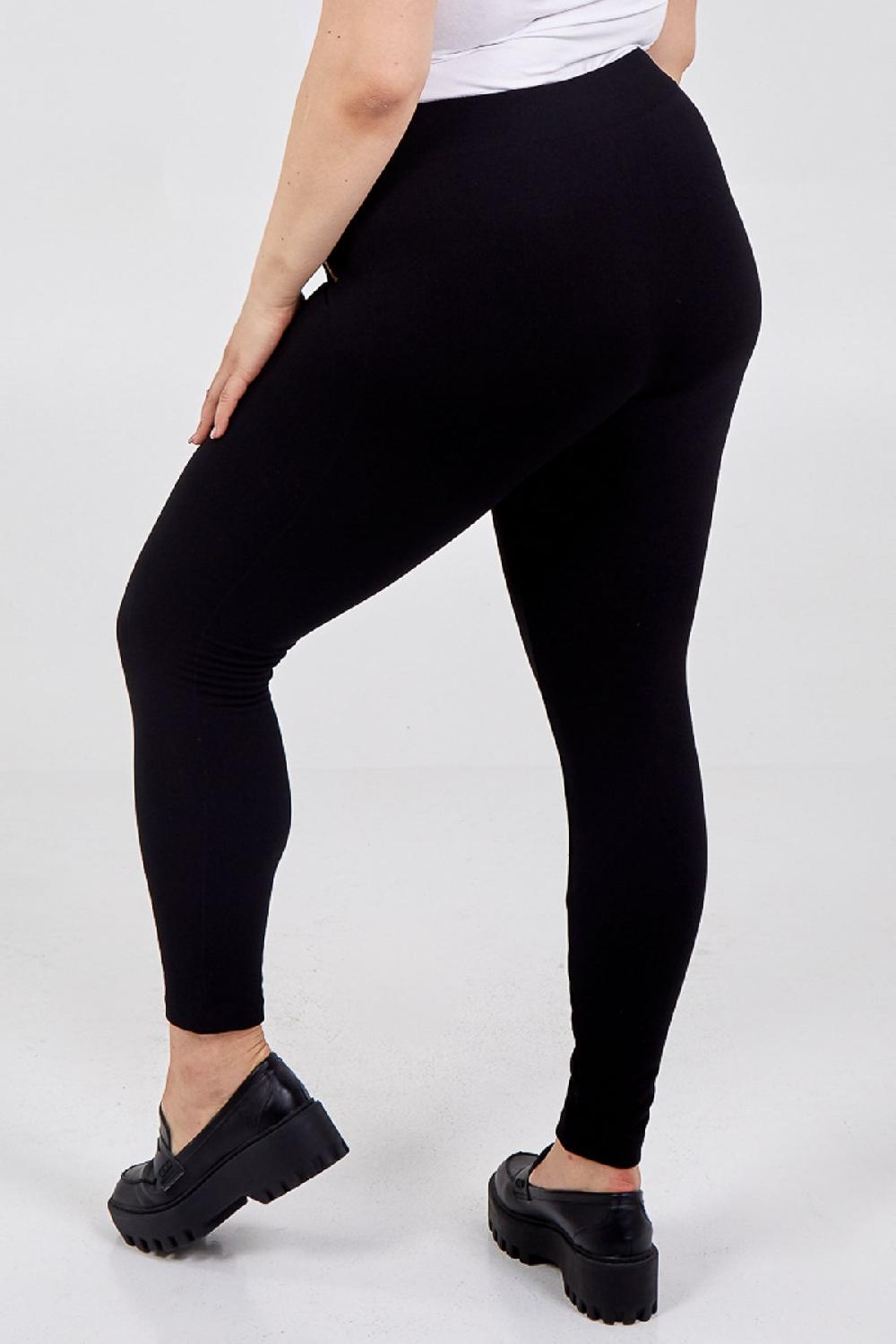 Qed London Curve Basic Zip Detail Fleece Lined Legging