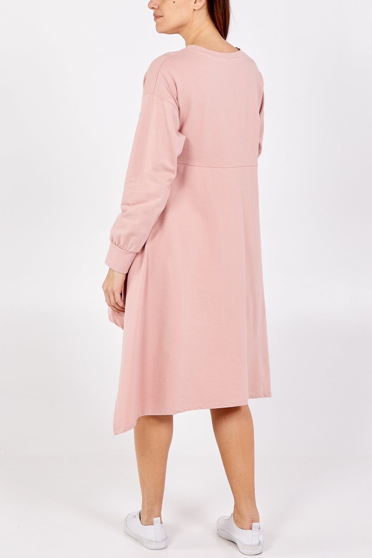 Qed London Glitter Amour Long Back Dress & Pouch Pocket