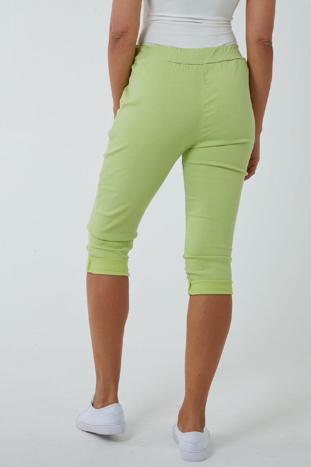 Qed London Glitter Drawstring Pocket Capri Trousers