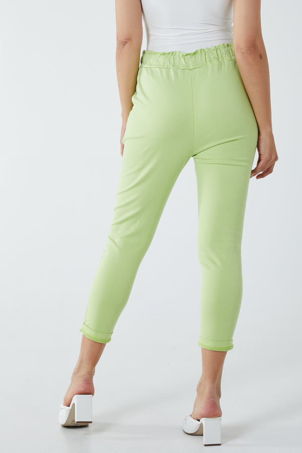 Qed London Glitter Drawstring Pocket Panel Trousers