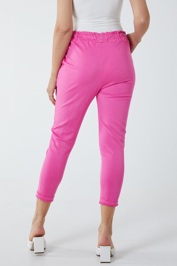 Qed London Glitter Drawstring Pocket Panel Trousers