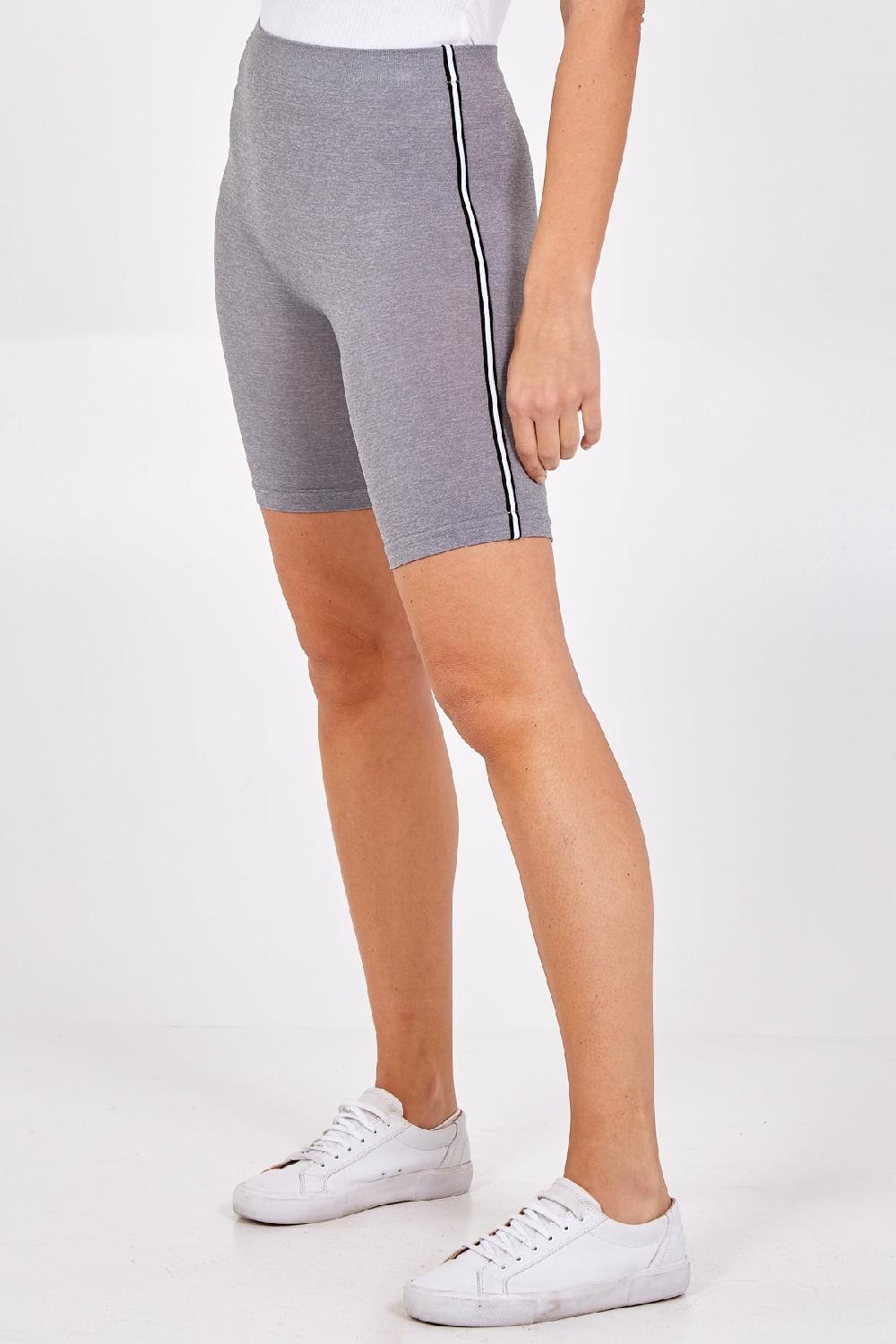 Qed London High Waist Side Stripe Detail Cycling Shorts