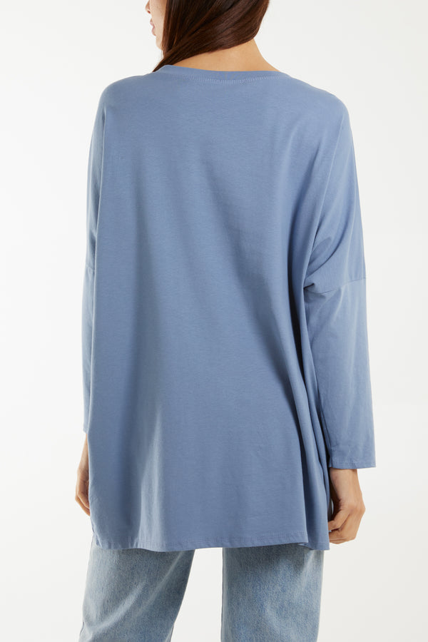 Qed London Multicolour Fluffy Daisy Long Sleeve Top