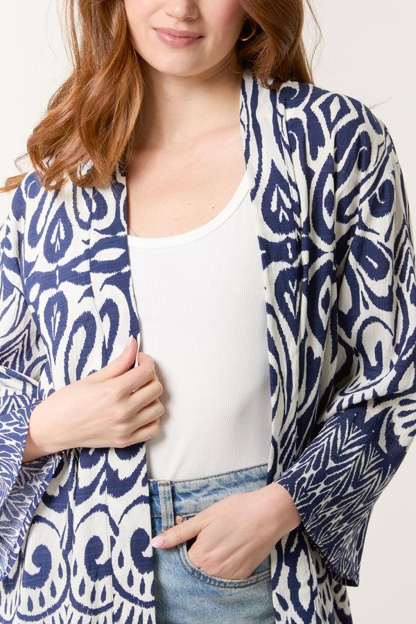 Qed London Abstract Print Kimono