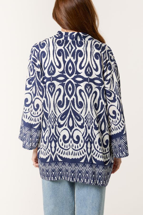 Qed London Abstract Print Kimono