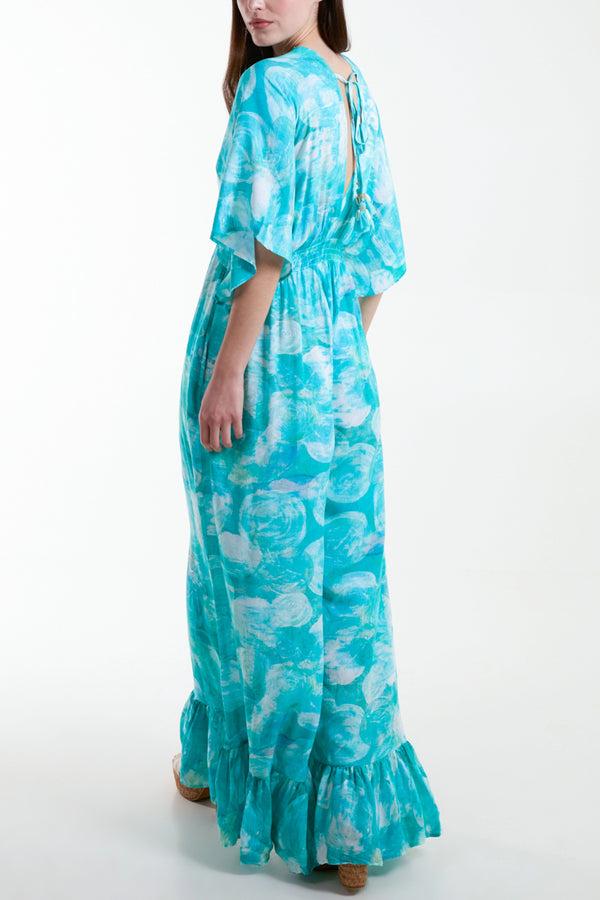 Qed London Abstract V Back & Front Jumpsuit