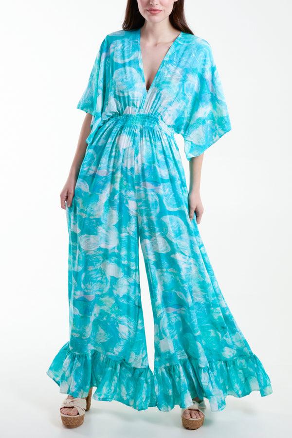 qed london Abstract V Back & Front Jumpsuit