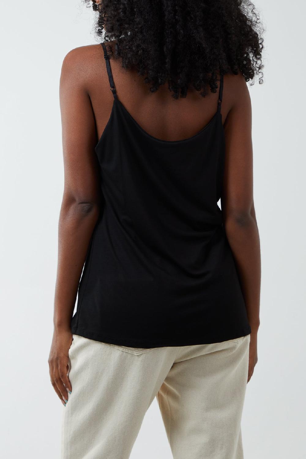 Qed London Adjustable Cami Strap Semi Lined Vest