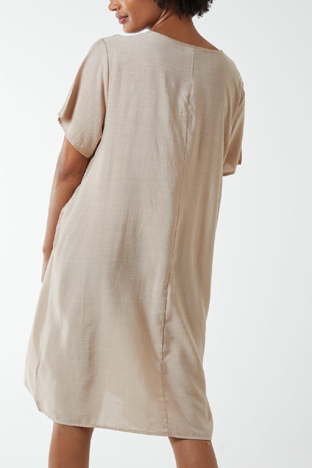 Qed London Adjustable Cocoon Pocket Dress