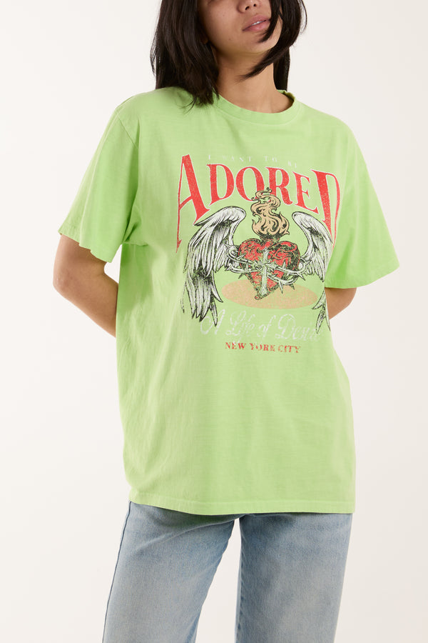qed london Adored Print T-Shirt