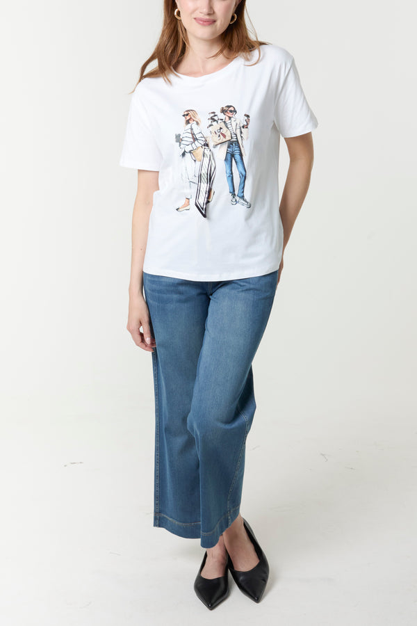 Qed London Adorned Graphic Illustration T-Shirt