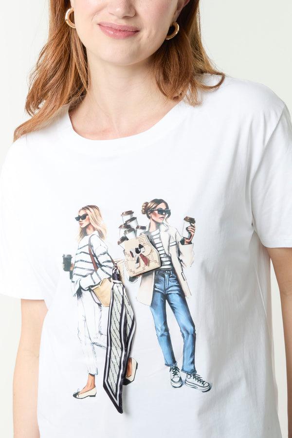 Qed London Adorned Graphic Illustration T-Shirt