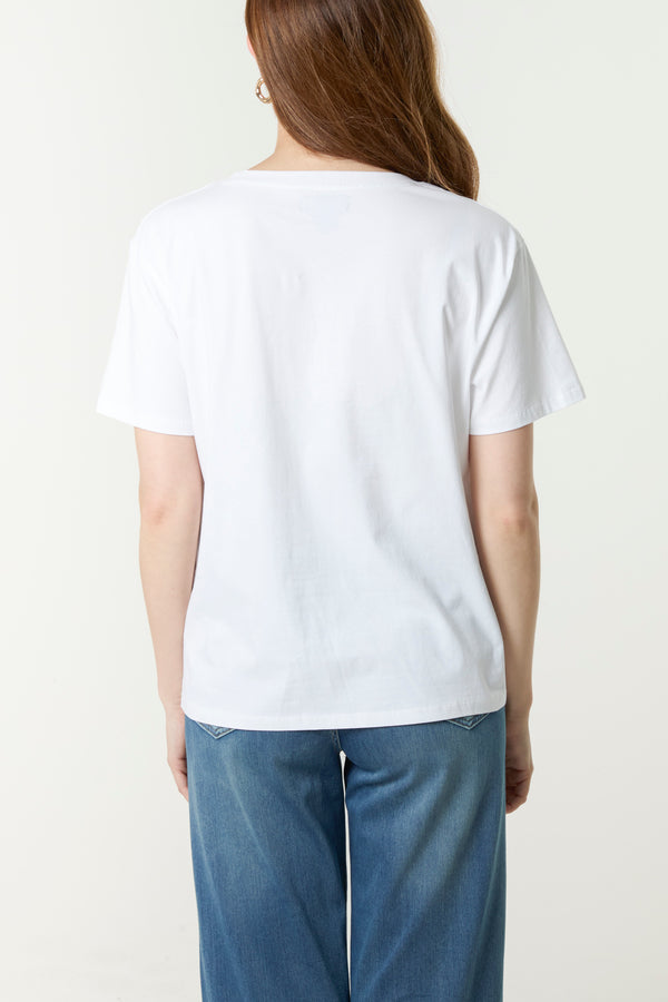 Qed London Adorned Graphic Illustration T-Shirt