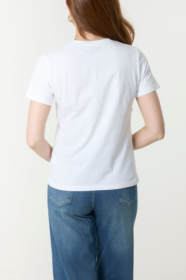 Qed London Adorned Three Teddy Bears T-Shirt