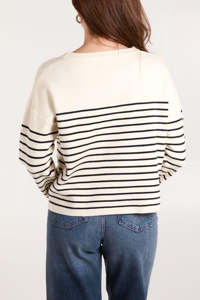 Qed London 'Amour' Sailor Stripe Jumper