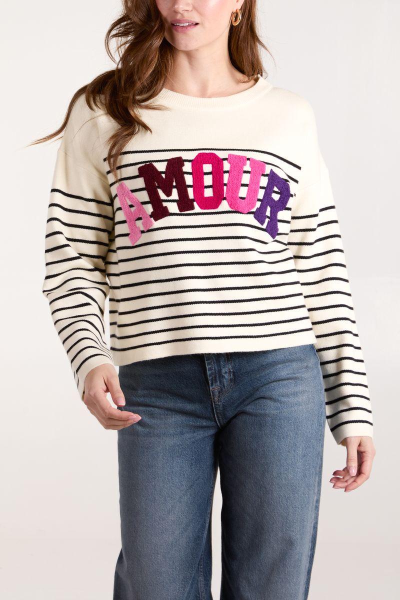 qed london 'Amour' Sailor Stripe Jumper