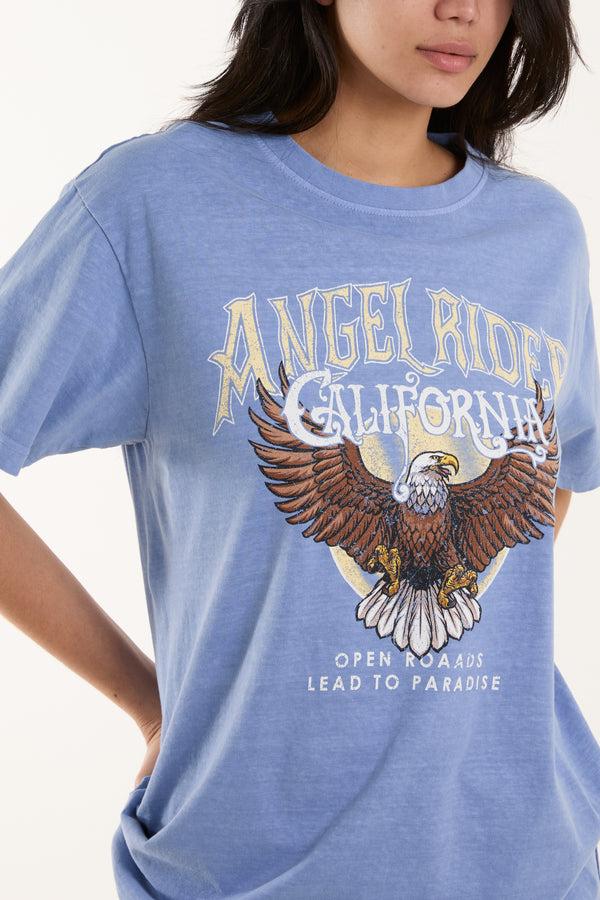 Qed London Angel Rider Print T-Shirt