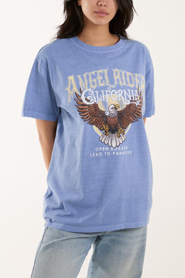 qed london Angel Rider Print T-Shirt