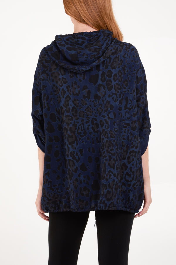 Qed London Animal Print Zip Up Light Jacket