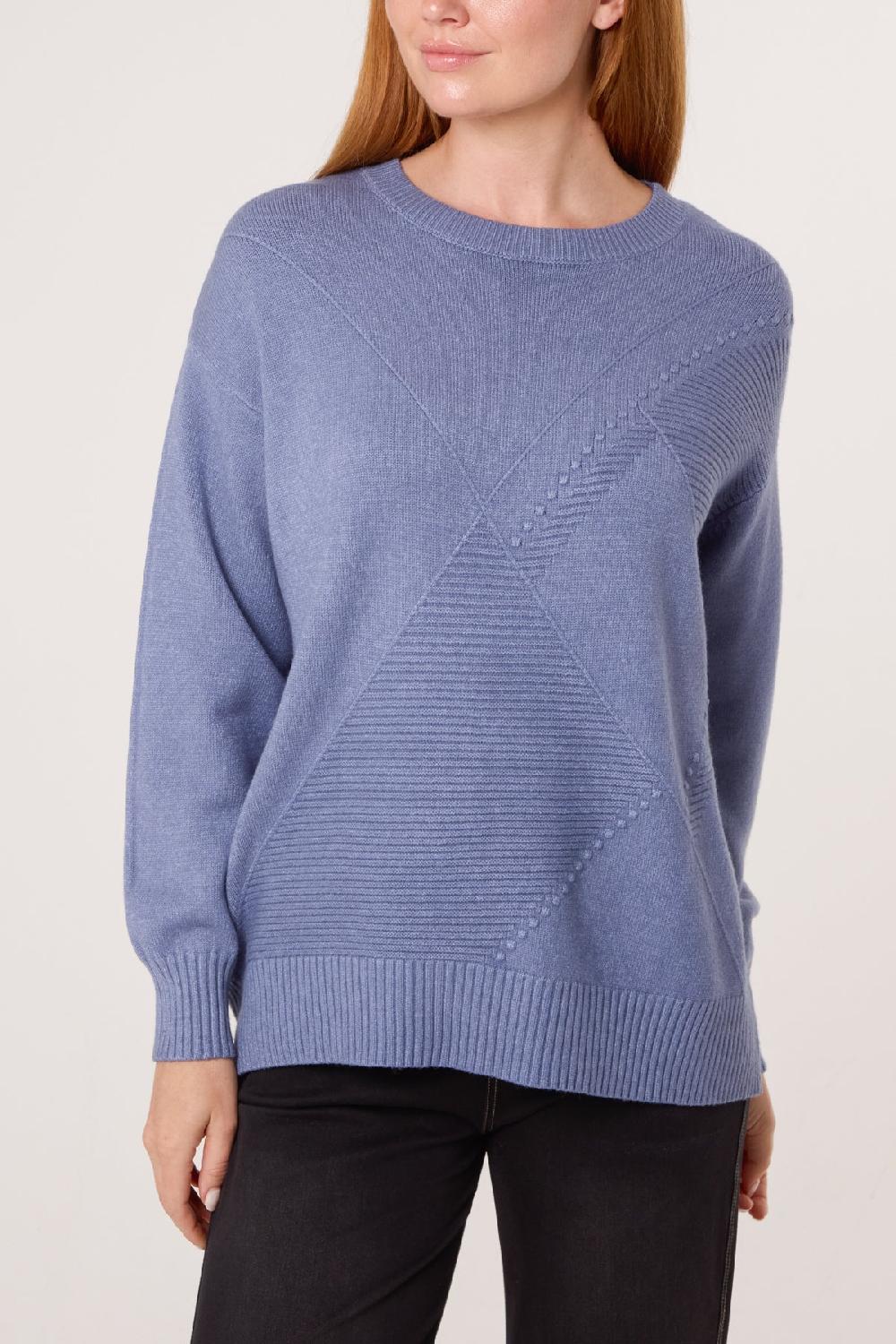Qed London Argyle Stitch Detail Jumper