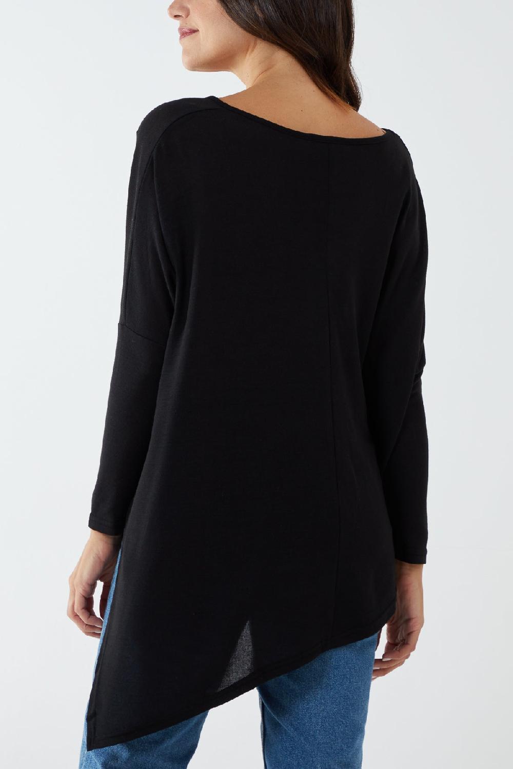 Qed London Asymmetric Animal Star Top