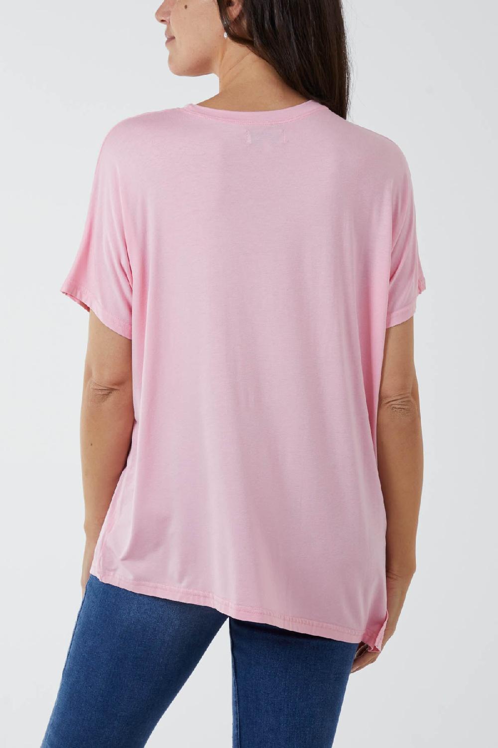 Qed London Asymmetric Diamante Star Top