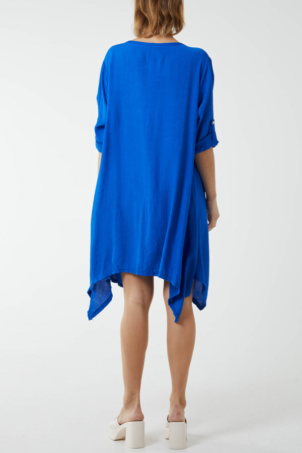Qed London Asymmetric Hem Tunic Dress