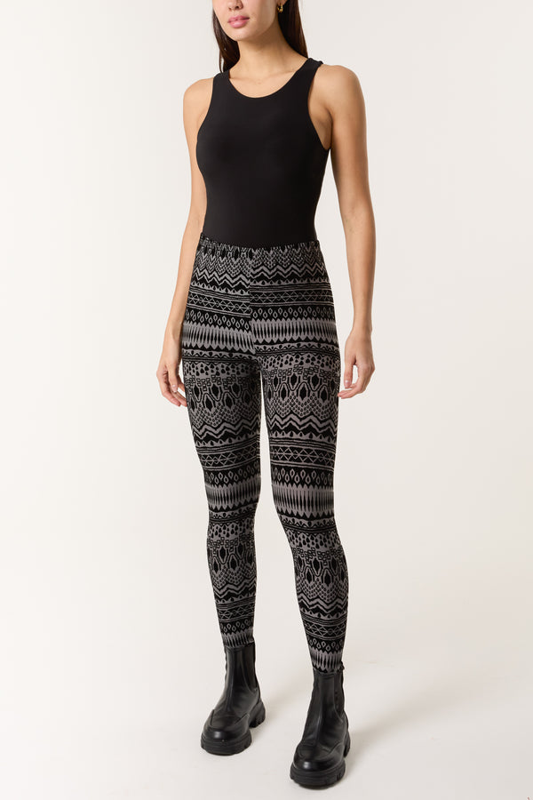 Qed London Aztec Print Leggings