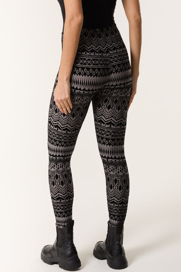Qed London Aztec Print Leggings