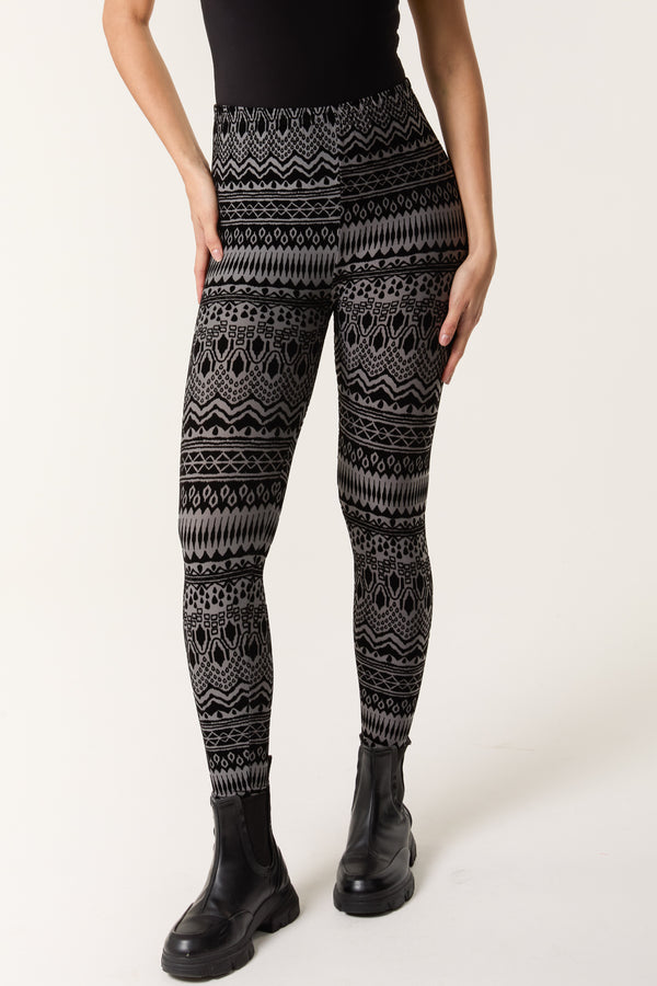 qed london Aztec Print Leggings