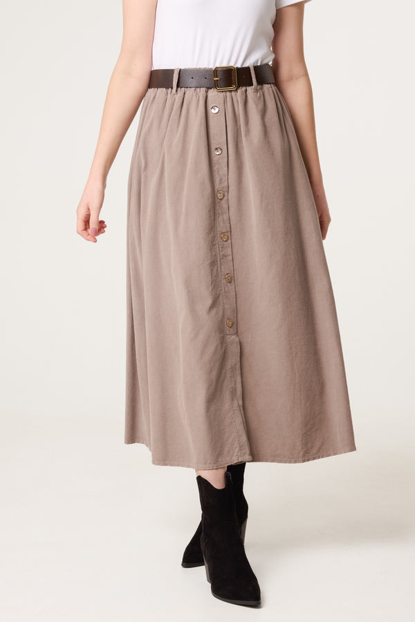 qed london Baby Corduroy Belted Midi Skirt