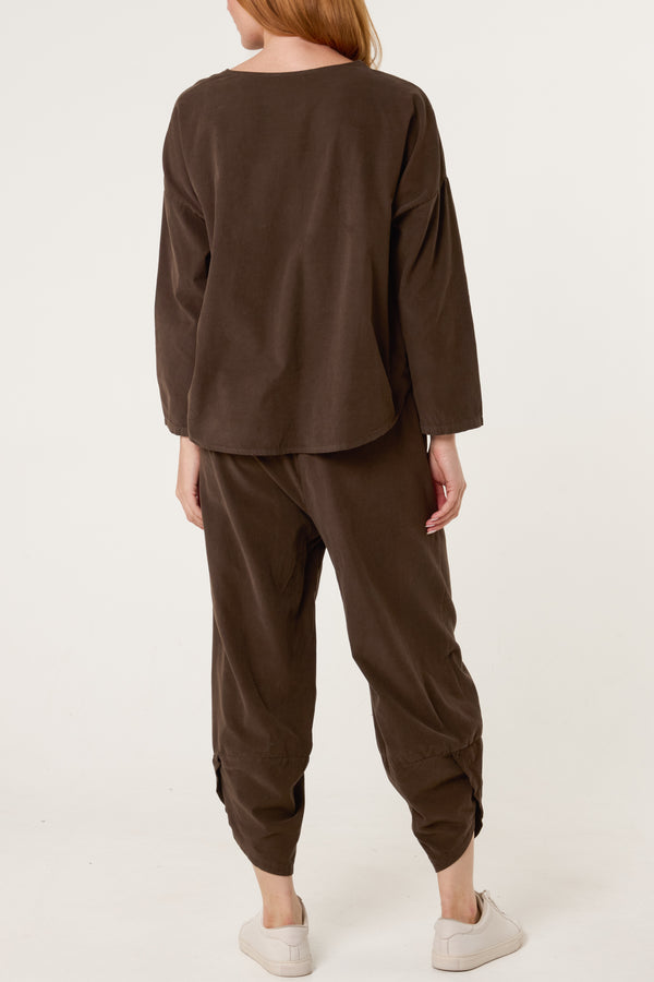 Qed London Baby Corduroy Blouse & Trousers Set