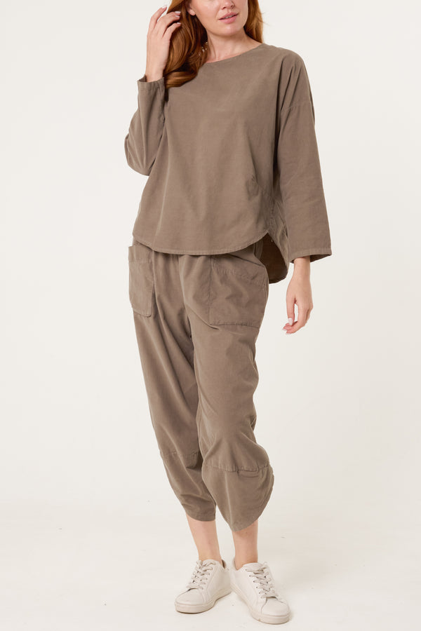 Qed London Baby Corduroy Blouse & Trousers Set