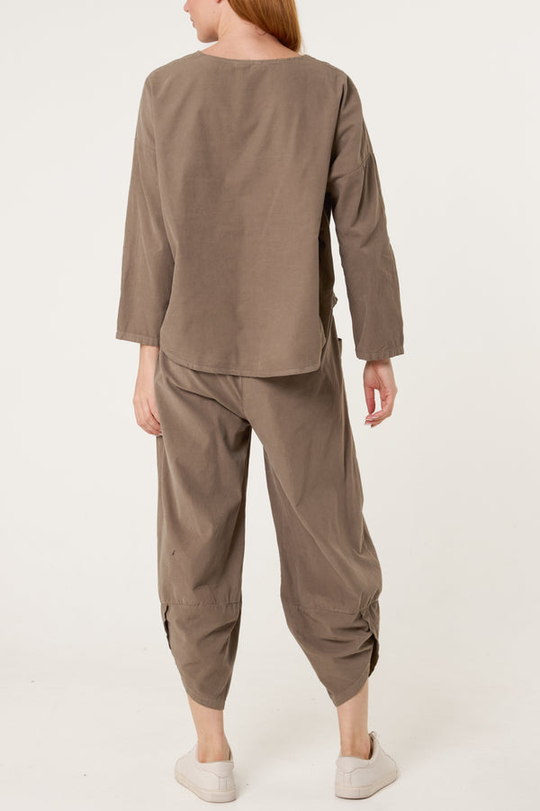 Qed London Baby Corduroy Blouse & Trousers Set