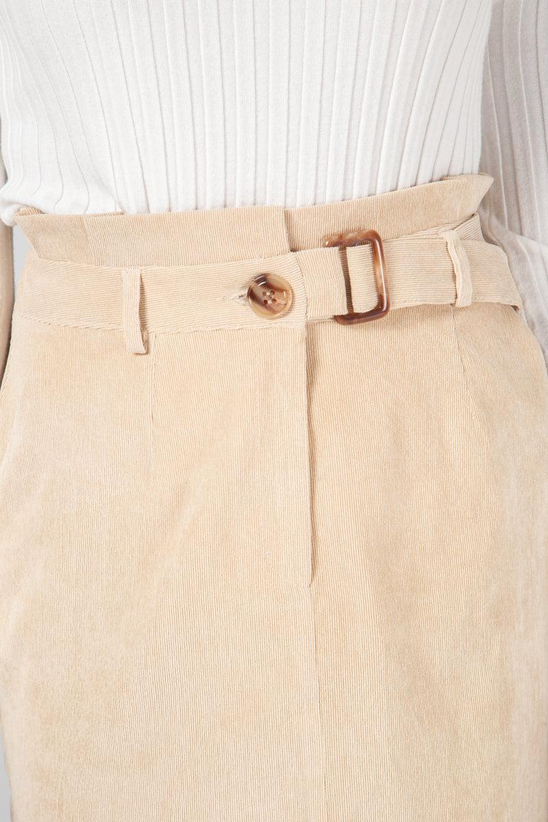 Qed London Babycord Buckle Mini Skirt