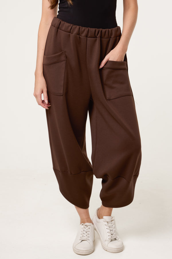 qed london Barrel Leg Soft Touch Trousers