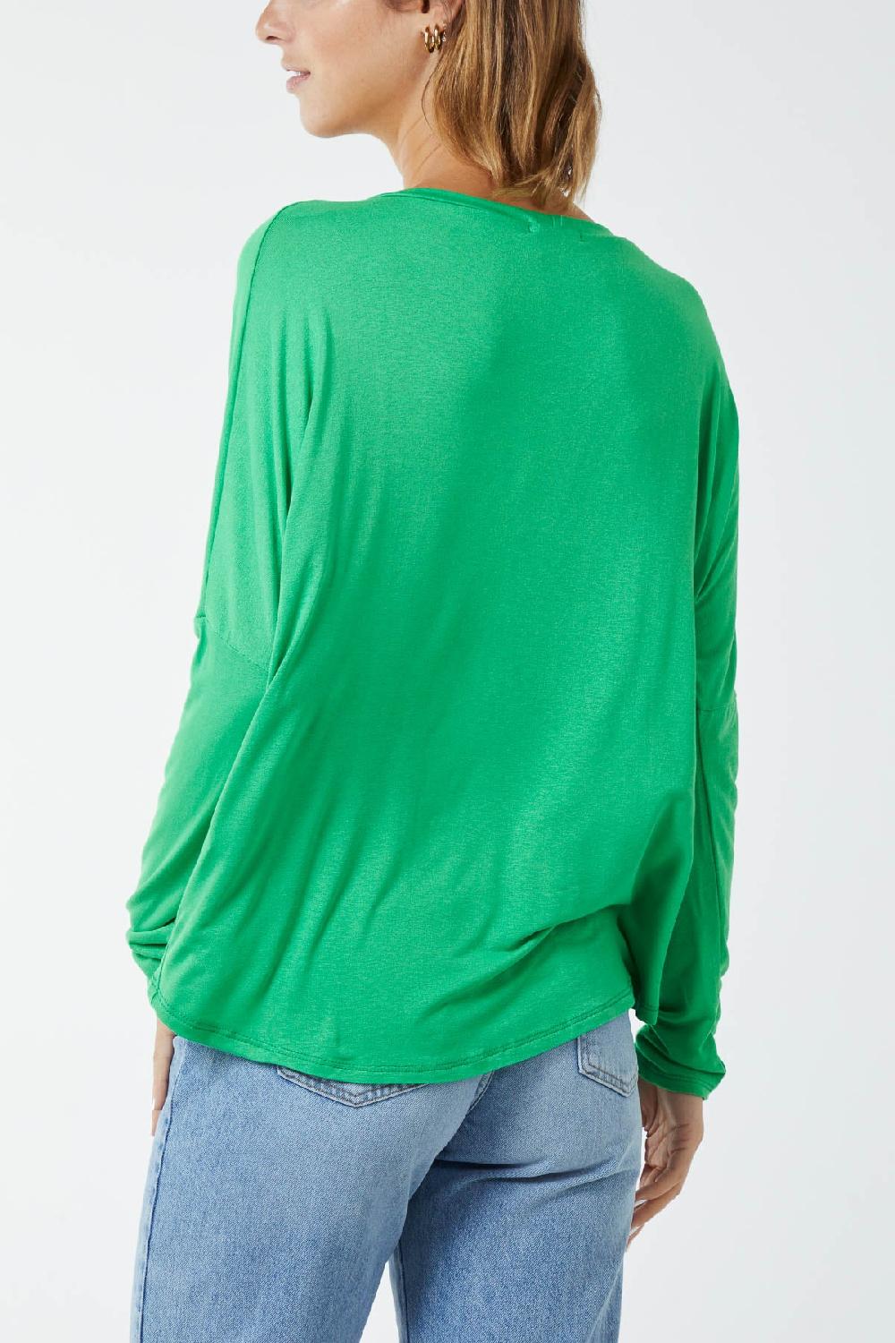 Qed London Basic Long Sleeve High Low Top