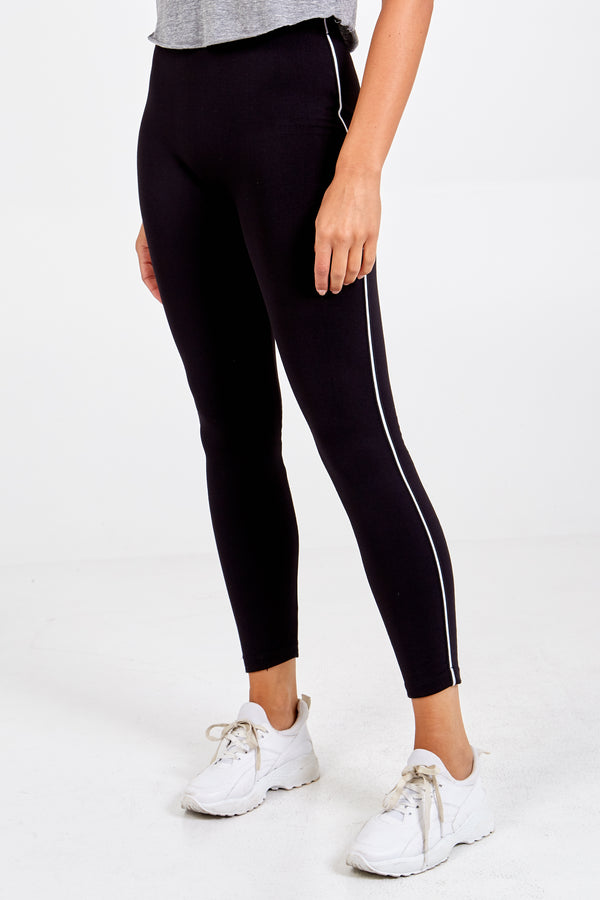 Qed London Basic Single Stripe Leggings
