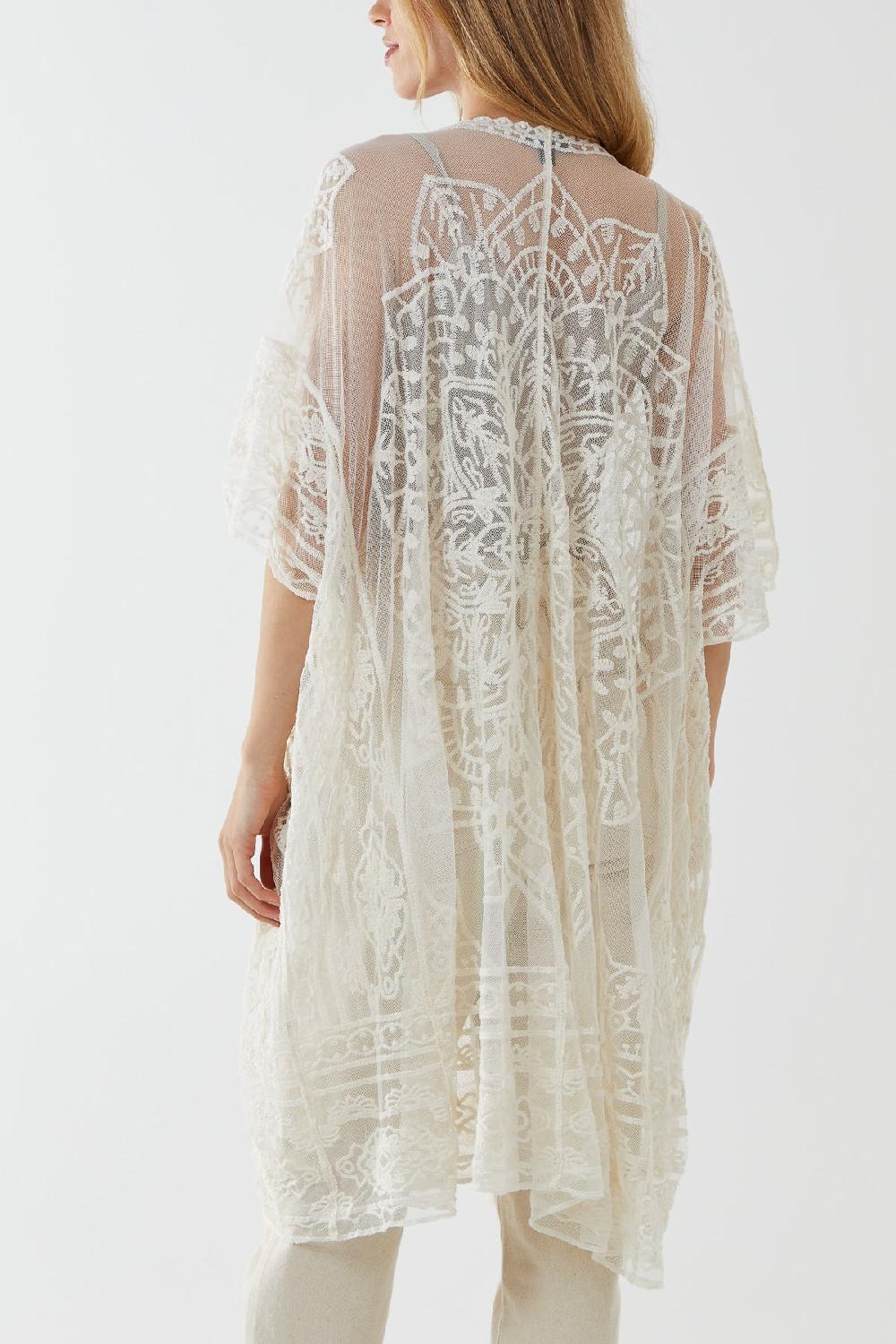 Qed London Batwing Embroidery Detail Kaftan