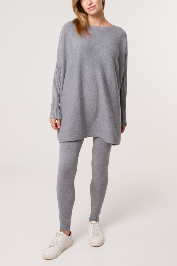 Qed London Batwing Jumper & Leggings Knit Co-Ord