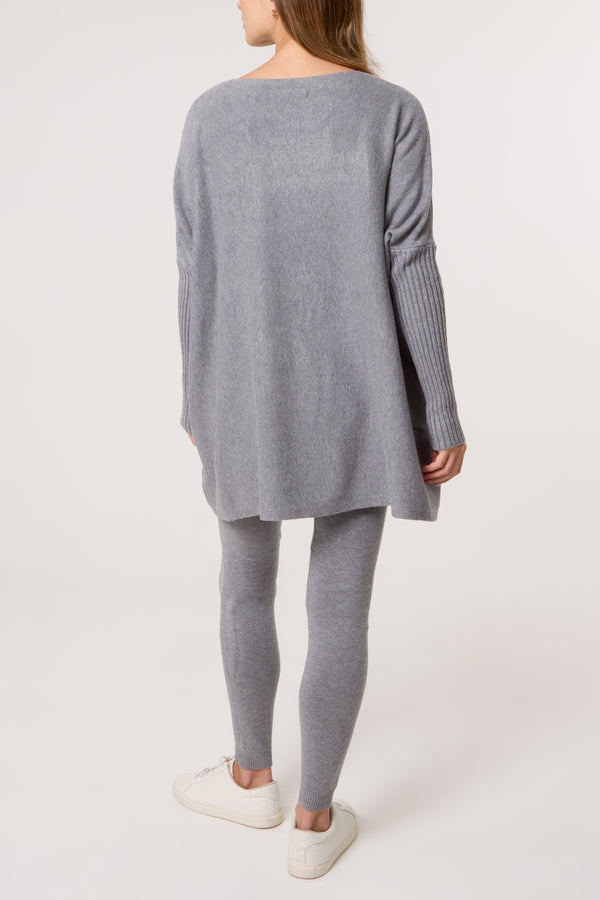 Qed London Batwing Jumper & Leggings Knit Co-Ord