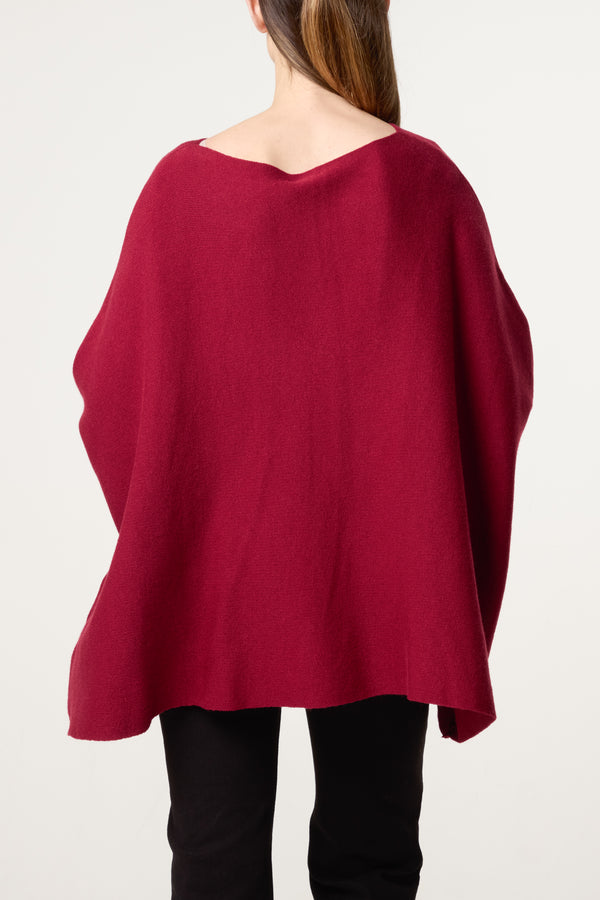Qed London Batwing Sleeve Ribbed Cuff Jumper