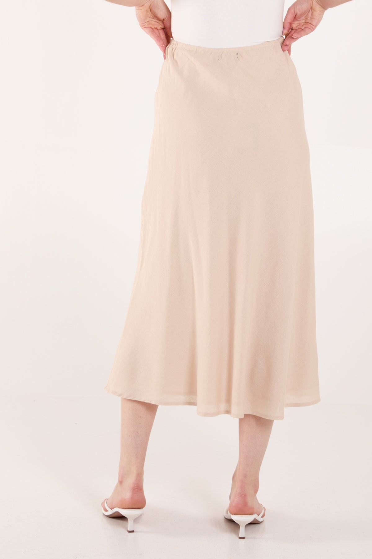 Qed London Bias Cut Midi Skirt