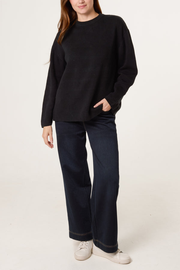 Qed London Black High Neck Knit Jumper