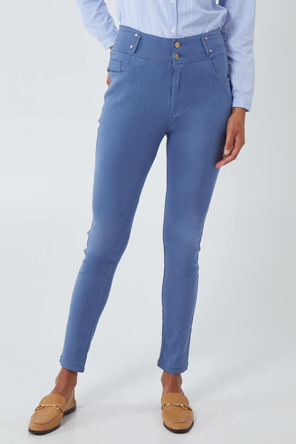 qed london Blue Stretched Denim Skinny Jean