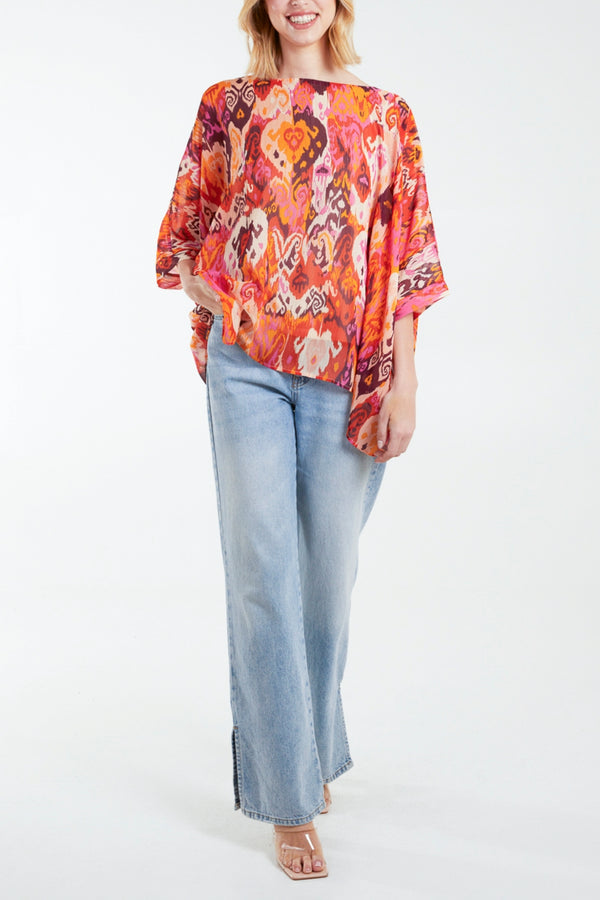 Qed London Bold Print Kimono Top