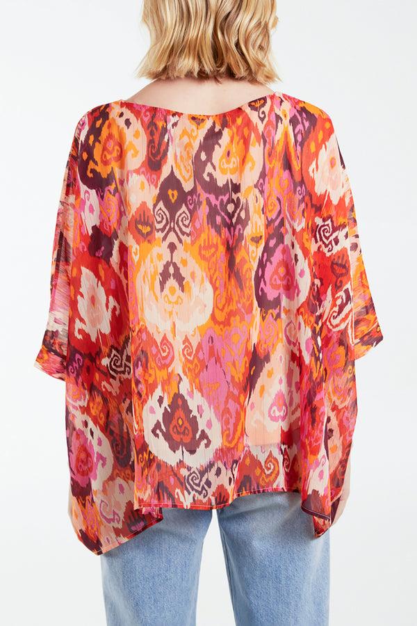 Qed London Bold Print Kimono Top
