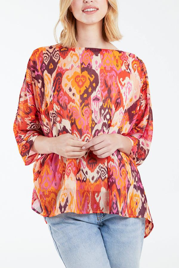 Qed London Bold Print Kimono Top